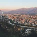 A mountainous city skyline in Chile.