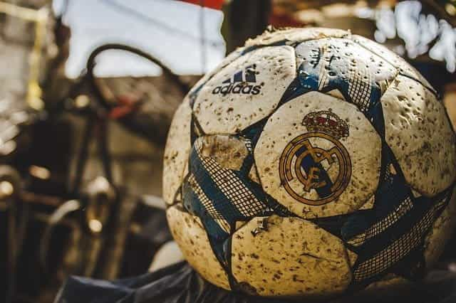 Football with Real Madrid logo.