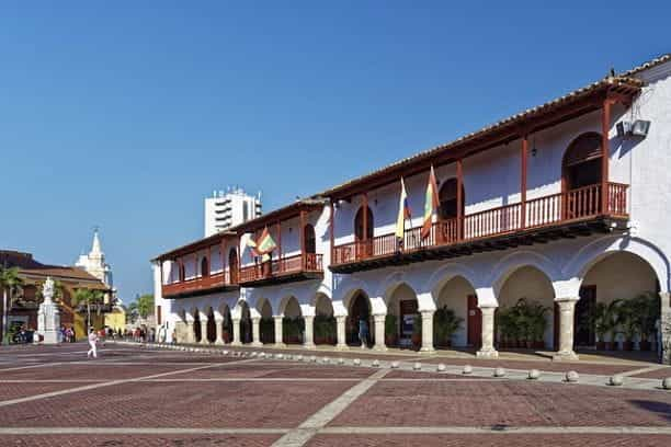 A colonial building in Cartagena, Colombia.